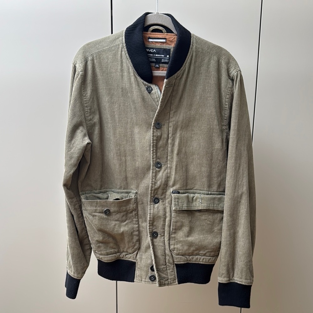RVCA Vintage Y2K Men's Olive Bomber Jacket